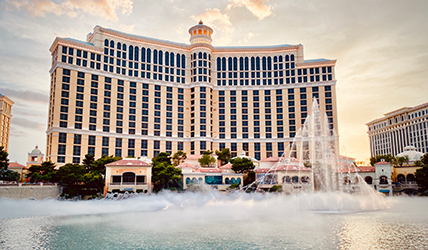 Fountain Fog Effects in front of Bellagio in Las Vegas