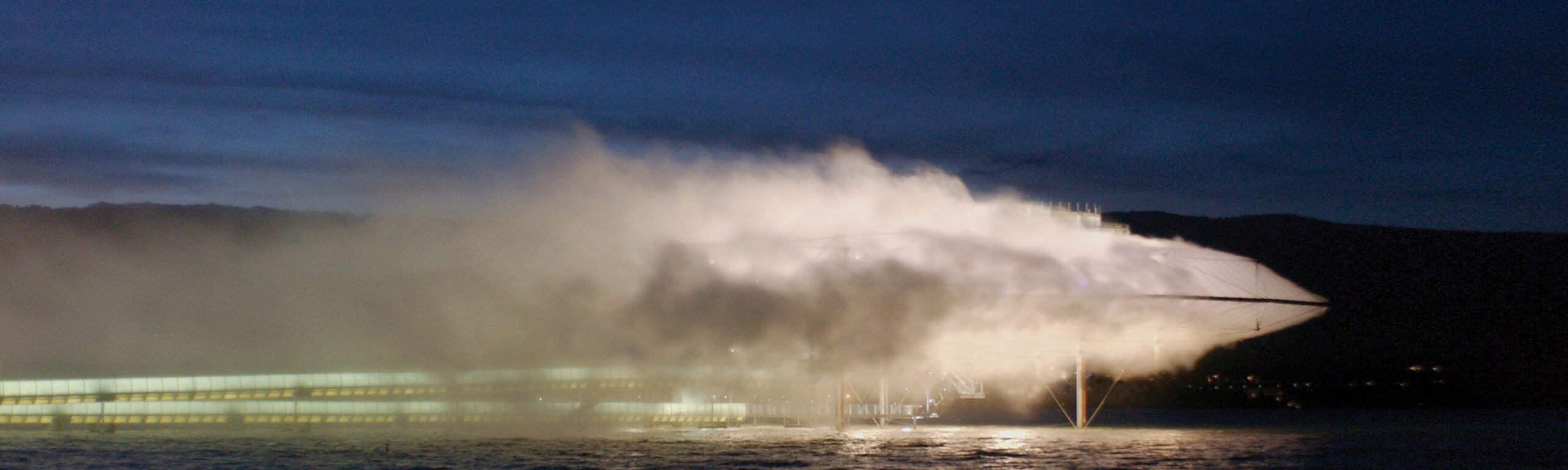 Fog Special Effects over a body of water
