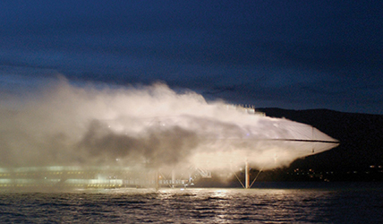 Fog Special Effects over a body of water